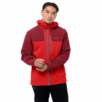 Jack Wolfskin Hiking Functional Jacket Go Hike (wind-/waterproof) red Men